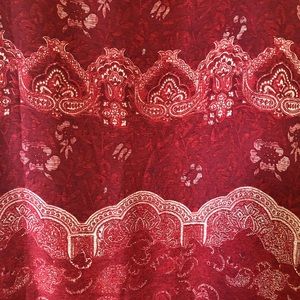 Harold’s red silk dress